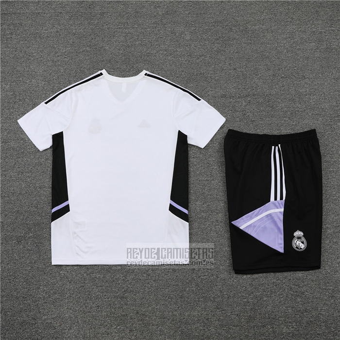 Chandal del Real Madrid Manga Corta 2022-2023 Blanco - Pantalon Corto